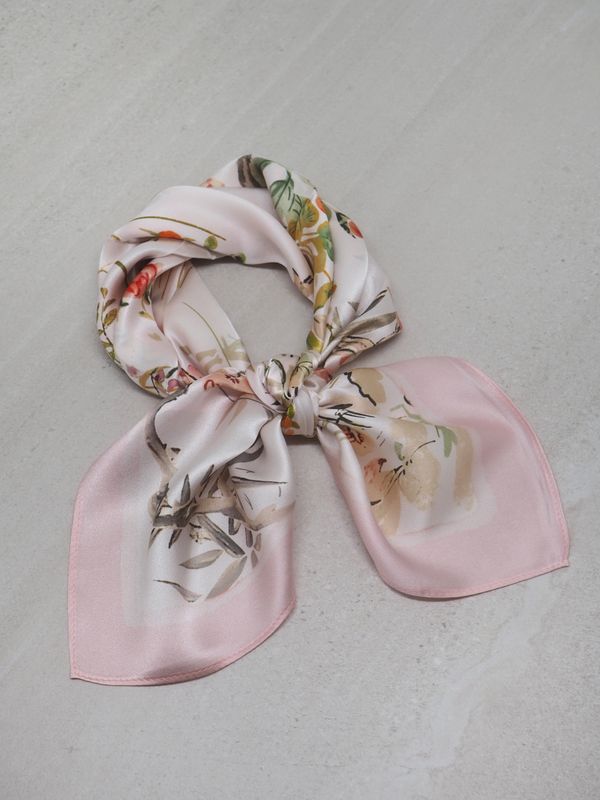 Skjerf 100% silke rosa