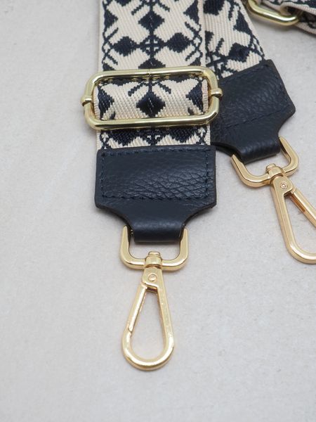 Hovedbilde Veskestropp skinndetaljer mørkeblå og off-white