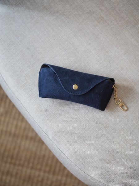 Hovedbilde Brilleetui semsket skinn mørkeblå