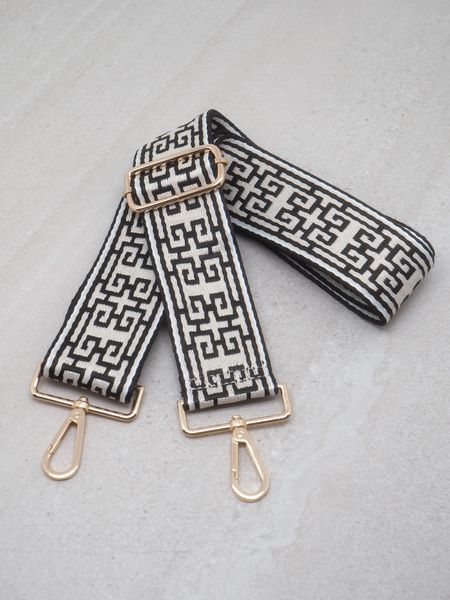 Hovedbilde Veskestropp vevet svart og off-white