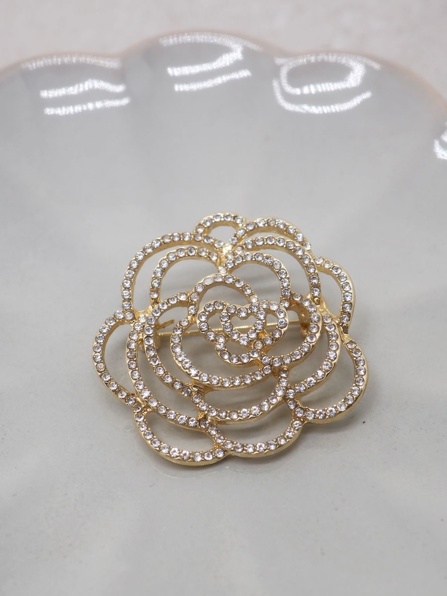 7DAYS brosje strassblomst