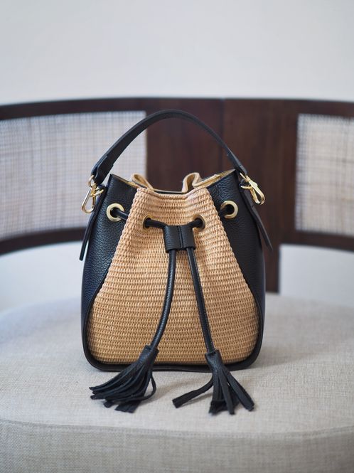 Hovedbilde Raffia pumpadurveske svart