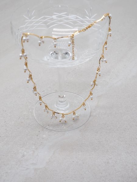 Hovedbilde Kjede med perlecharms i stål