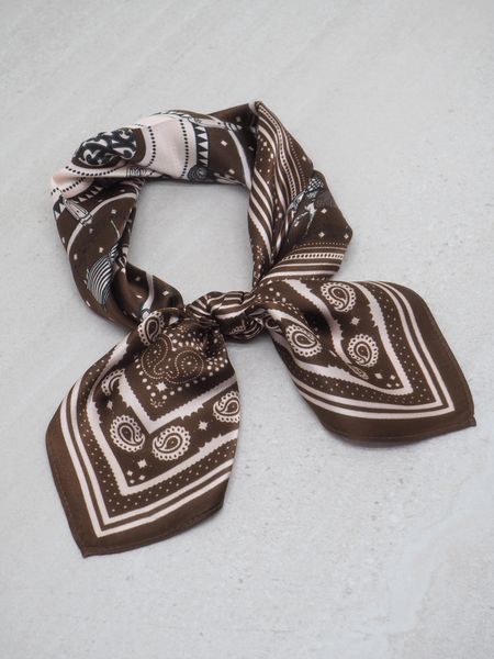 Hovedbilde 7DAYS silkeskjerf mini  mørkebrun