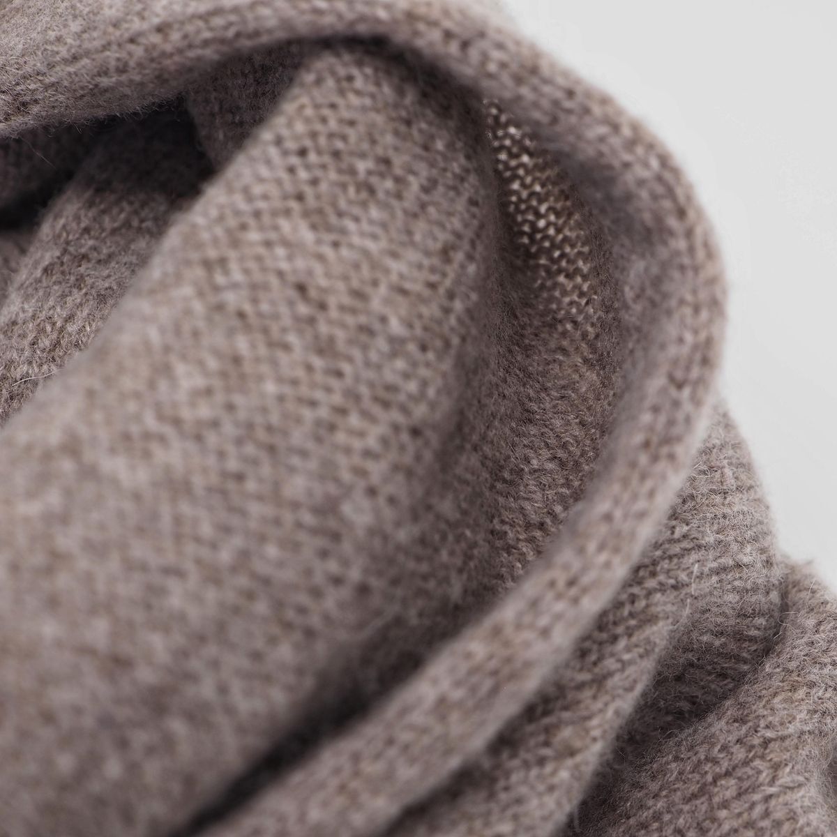 Ullskjerf triangel stort melertbrun