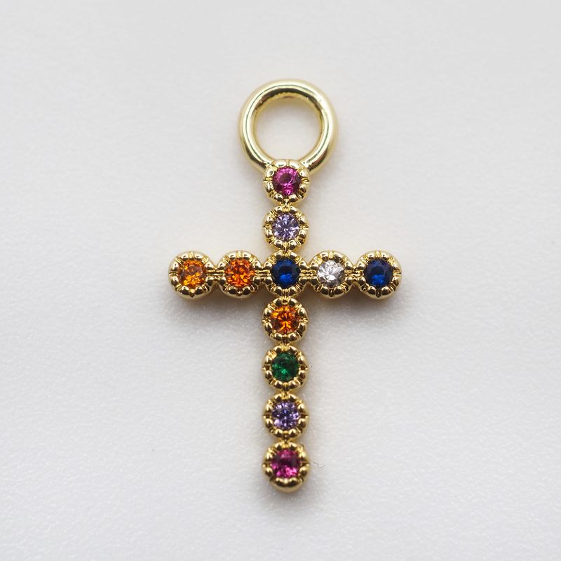 Charm kors flerfarget 