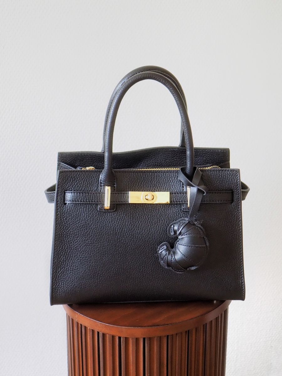 Veskepynt croissant svart