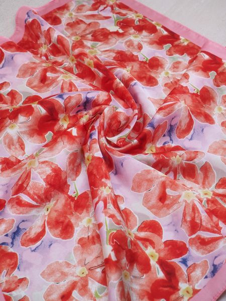 Hovedbilde Satengskjerf rød og oransje