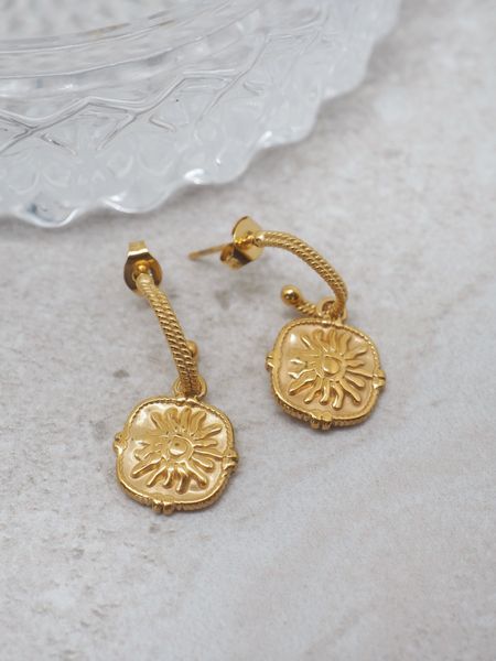 Hovedbilde Øredobber med medaljoner i stål