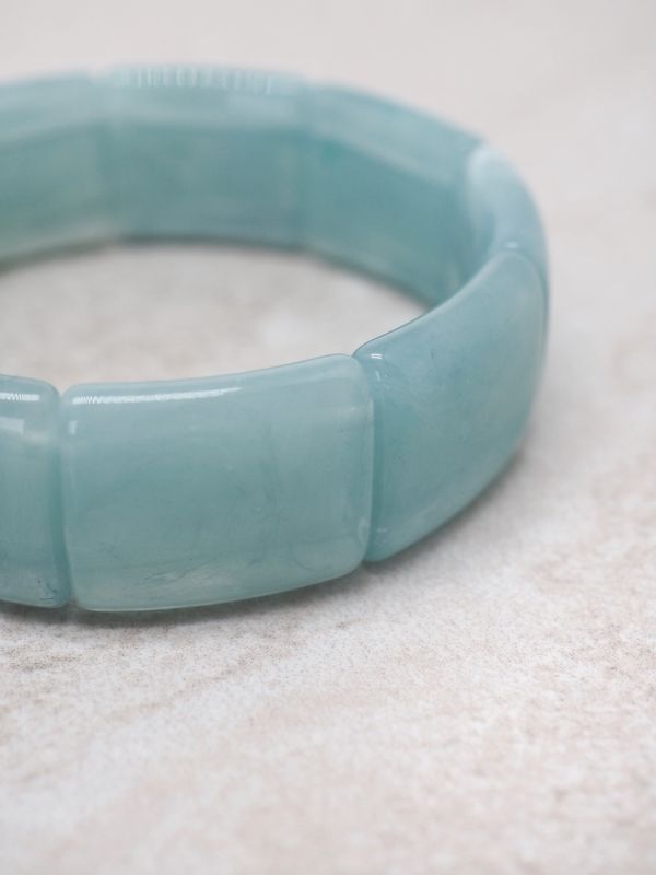 Plexiglass armbånd mintfarge smal