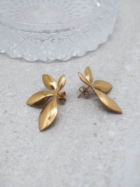 Hovedbilde 7DAYS studs blader i stål gullfarget