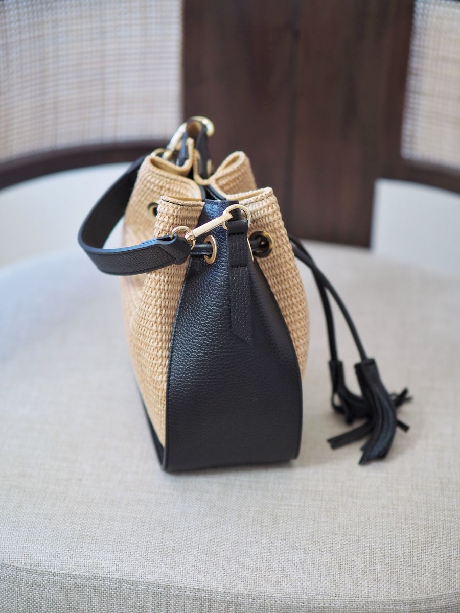 Raffia pumpadurveske svart