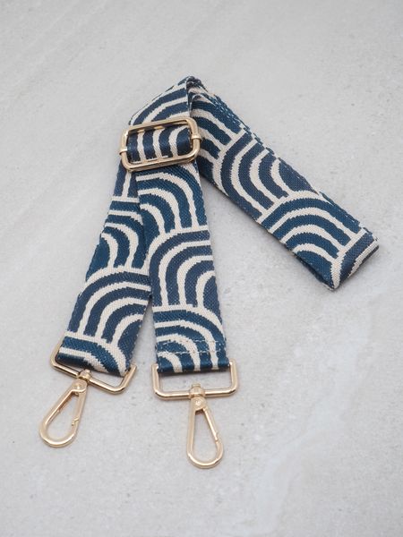 Hovedbilde Veskestropp smal med striper blå