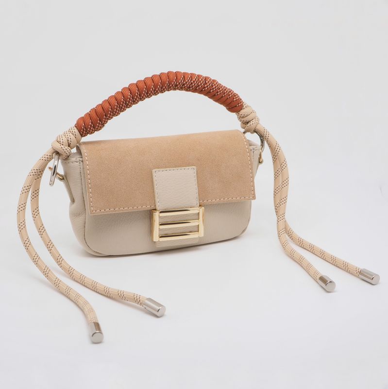 Veskestropp tautvist cognac og beige
