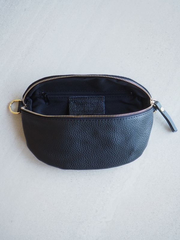 Skinn Bumbag svart