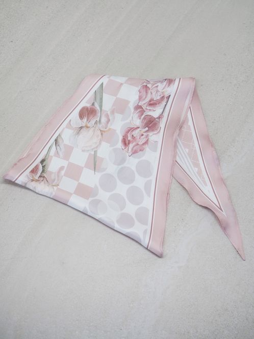 Hovedbilde Twilly-silkeskjerf rosa