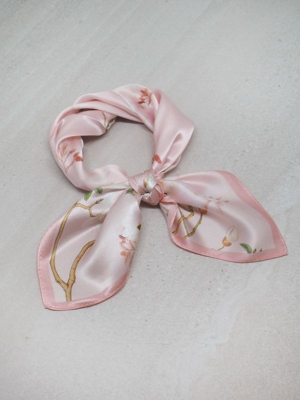 7DAYS silkeskjerf mini rosa og lingrønn