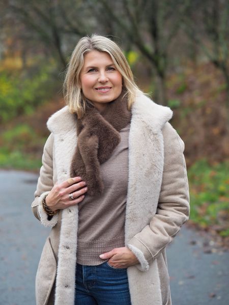 Hovedbilde Fuskepels skjerf brun