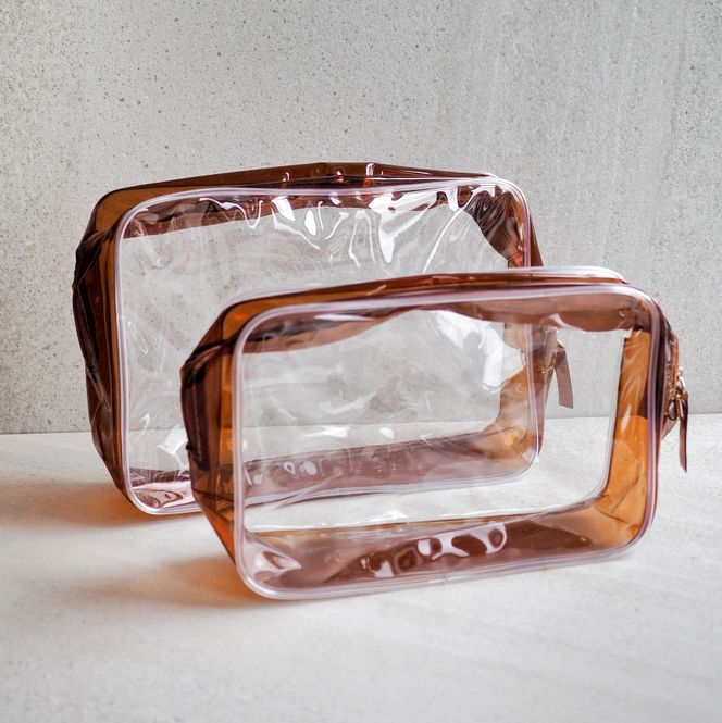 Hovedbilde Toalettmappe transparent brun