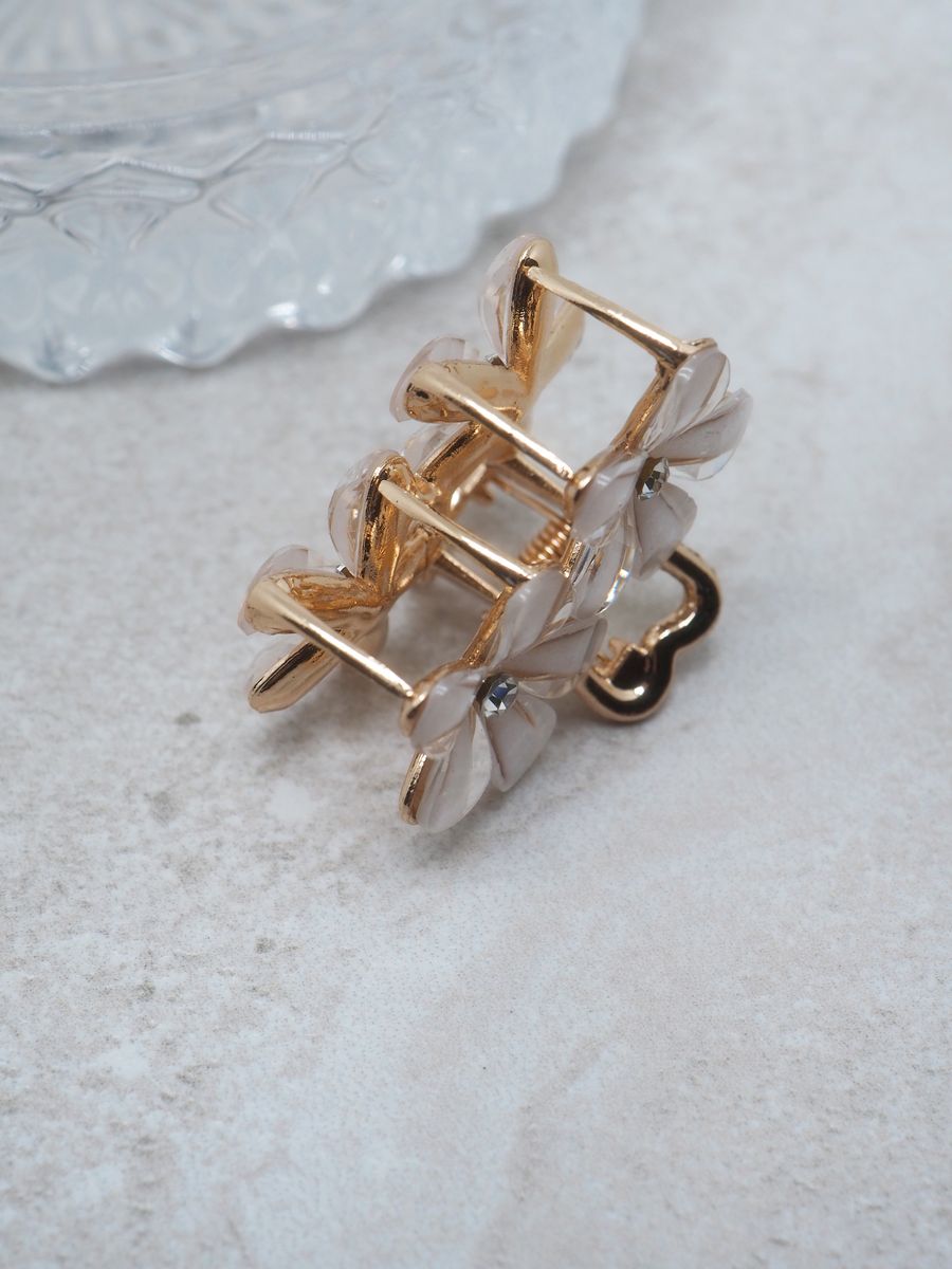 Hårklype blomster hvit