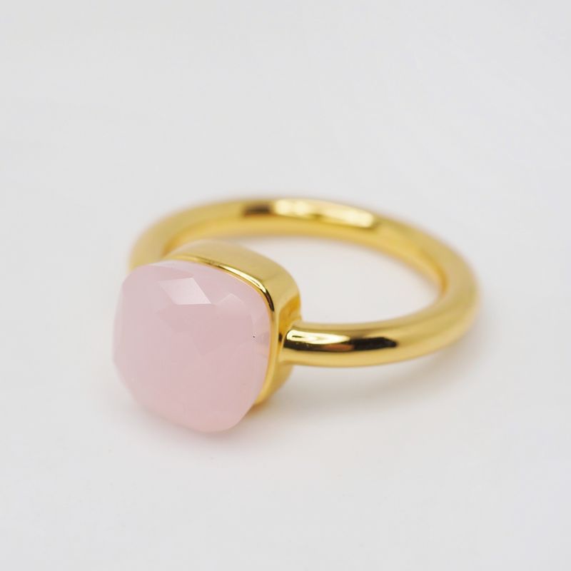 Adele ring rosa matt glasstein