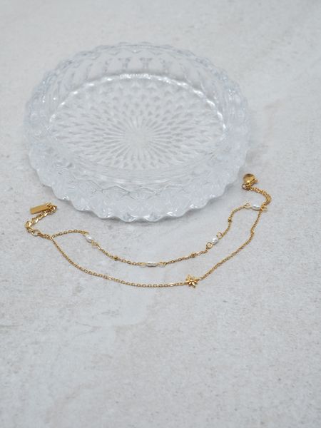 Hovedbilde 7DAYS 2-linjet armbånd stål gullfarget