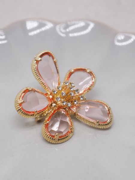 Hovedbilde 7DAYS brosje blomst rosa