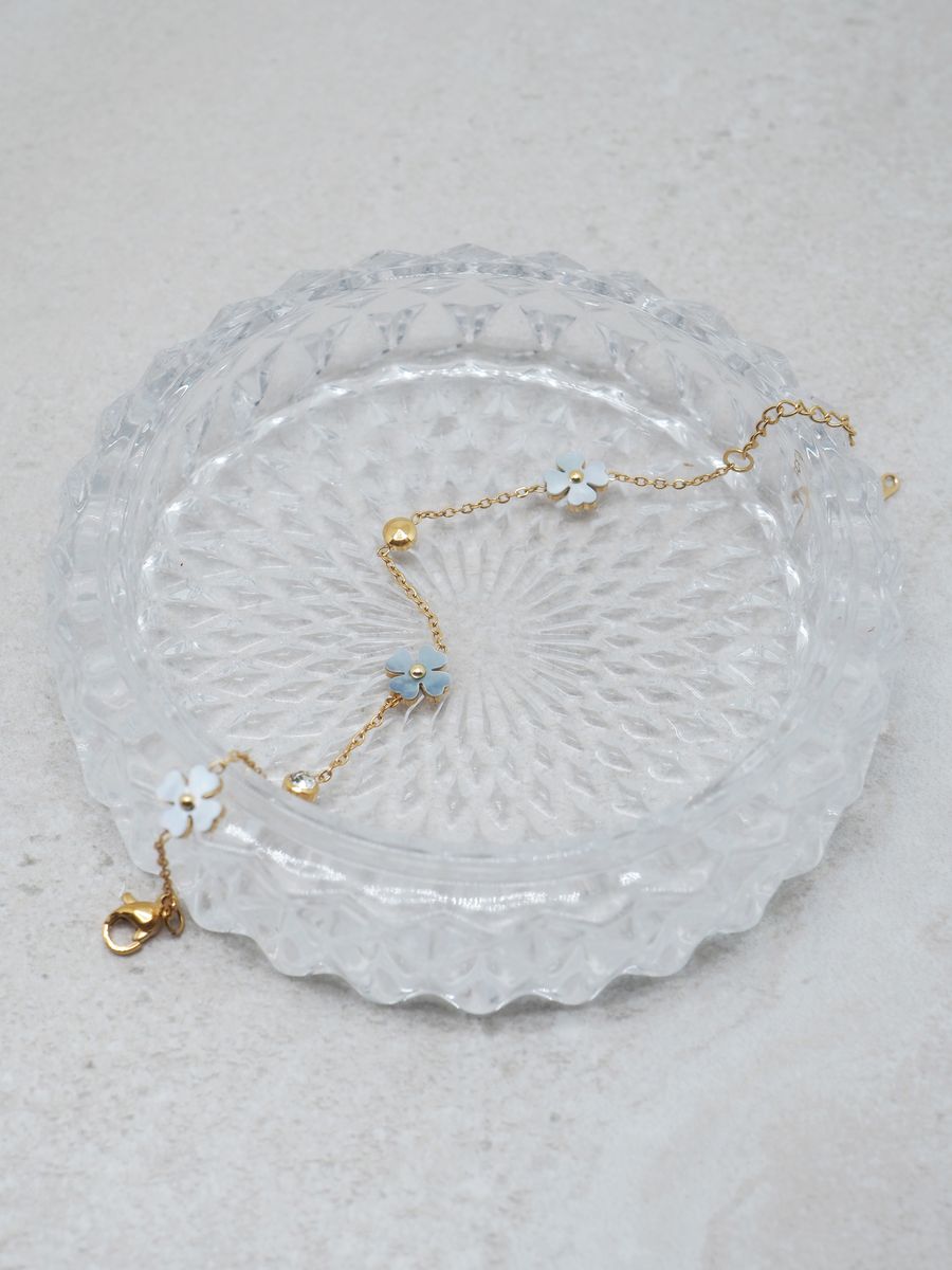 7DAYS perlemorarmbånd stål gullfarget