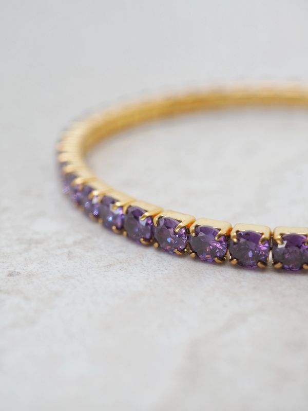 Tennisarmbånd strikk lavendel
