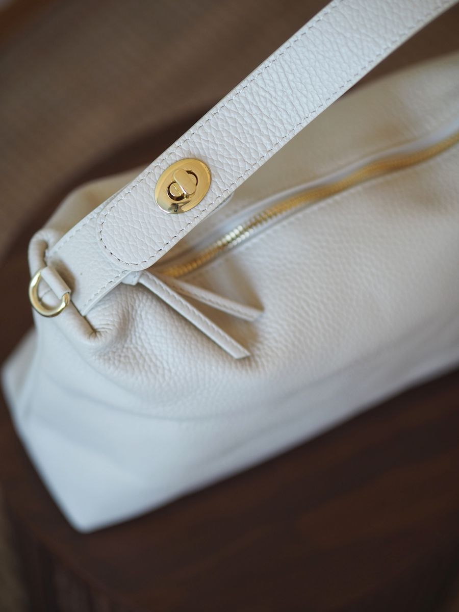Emma skinnveske off-white
