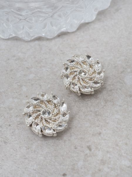 Hovedbilde Knappepynt 2stk. spinner sølvfarget